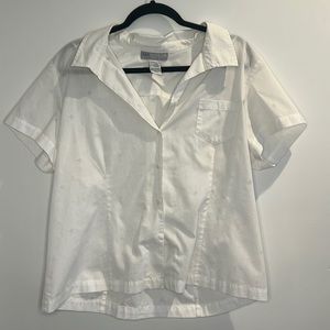 Sag Harbor white shirt with star patterns